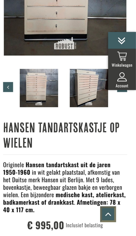 Mobile da dentista Bauhaus Hansen Berlino anni '50, Mobili contenitori, Vetro, Metallo, Nero (foto 15 di 15)