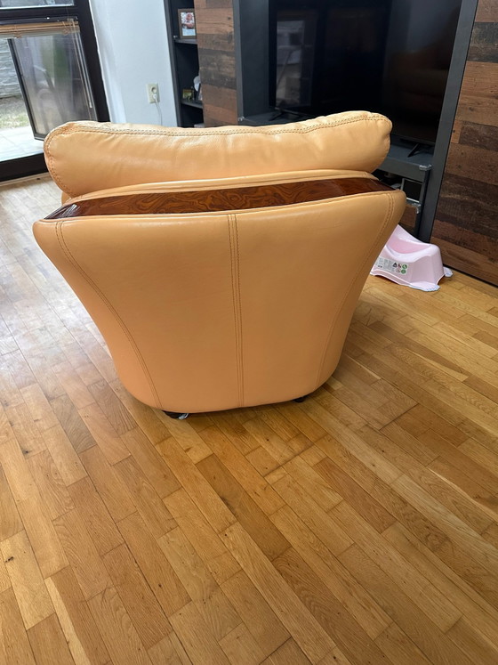 Galleria Nieri Sofa 3 + 1 – 3-5 Sitzer Sofas, Leder, Holz (photo 3 of 15)