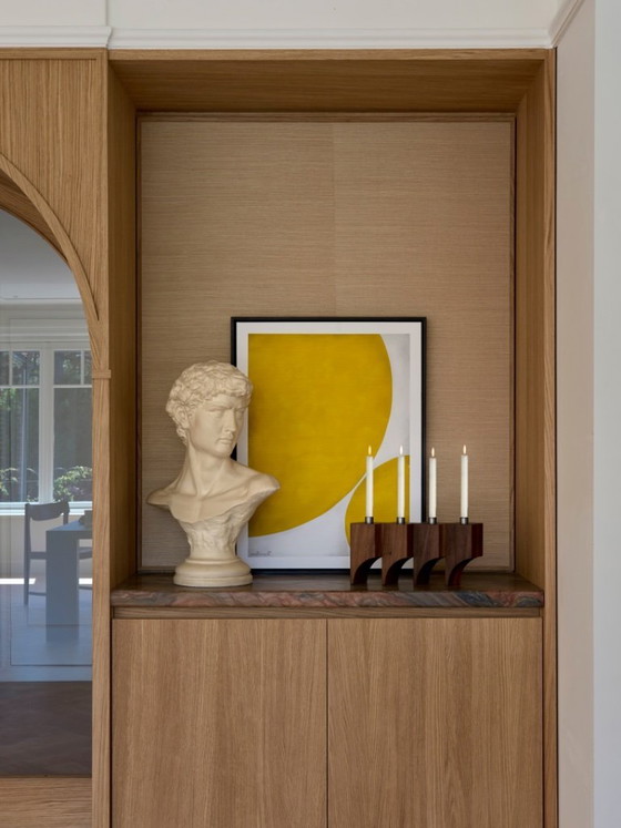 Image 1 of Candelabro Acer in rovere massello nero, realizzato da Design Studio Mokko