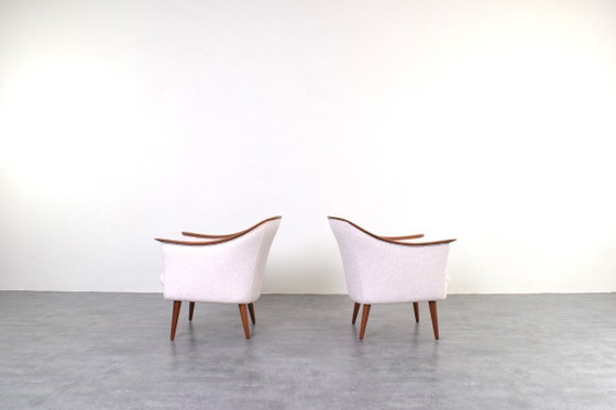 Mid-Century Norwegian Teak Armchairs by Fredrik A. Kayser for Vatne Lenestolfabrikk, 1960s, Set of 2 (photo 3 of 15)