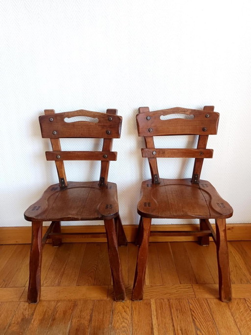 2x Chaises Brutalistes Style Ranch