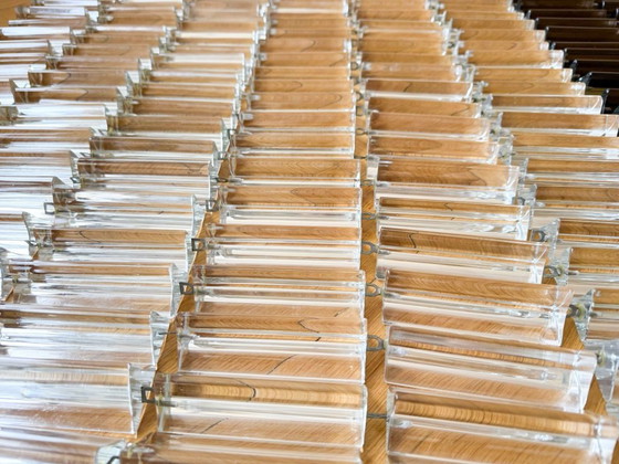 Image 1 of Weelderige kroonluchter van Paolo Venini voor Vivarini, Muranoglas/Prismaglas, Italië, jaren 70, op maat gemaakt