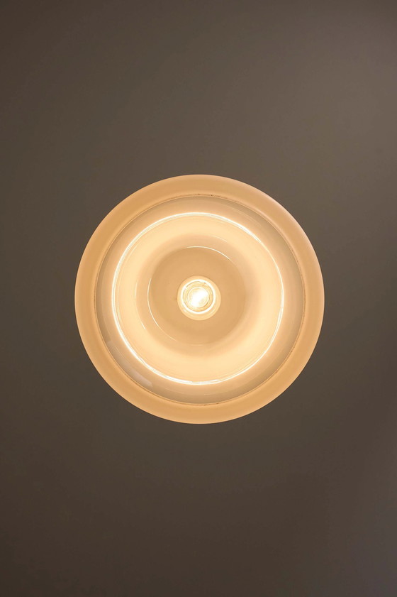 Suspension Cloche Mid-Century en Verre Opalin et Chrome par Cosack, Cosack Leuchten, Plafonniers, Blanc (photo 5 sur 6)