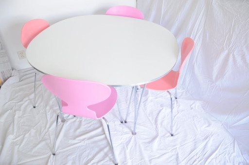 Arne Jacobsen, Piet Hein & Bruno Mathsson 1x ellipse table 125 mm. model B 404 after a design by Piet Hein & (photo 2 of 11)
