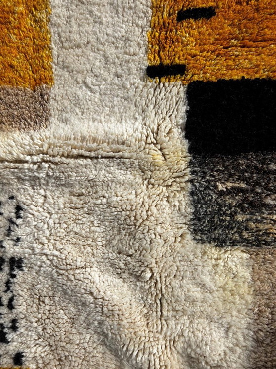 Image 1 of Handmade Moroccan Mrirt Wool Rug 160x220 cm– Minimal Geometric Design – Luxury Berber Area Rug – Modern Boho Home Decor