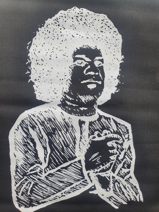 Een Unieke Wanddecoratie of Meditatiebanner, Met een Levensbeschouwelijke Uitspraak