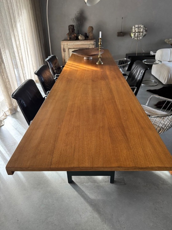 Image 1 of Zeer Unieke Tafel met een verhaal!  4 meter lang Vintage Mid Century jaren 60