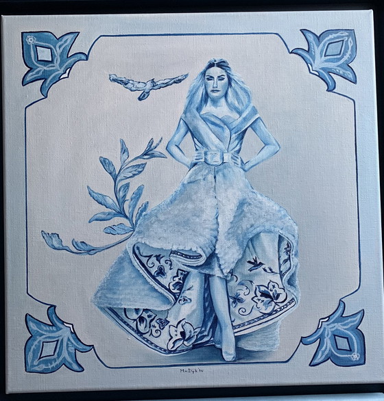 Image 1 of Olieverf op linnen Lady’s in blue