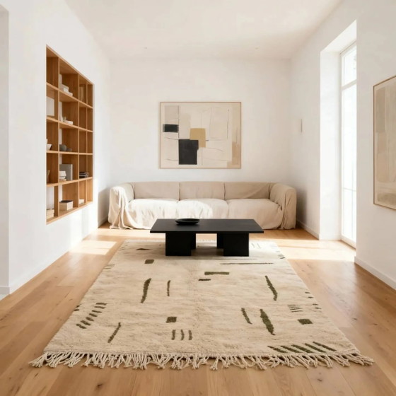 Tapis berbère marocain moderne Atlas – 250cmx150cm – Wool, Cotton, Tribal (photo 8 of 13)