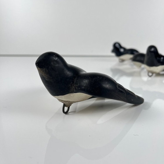 Vintage black ceramic swallow trio, 1950/60, Portugal, Decorative Objects, Metal (photo 4 of 9)