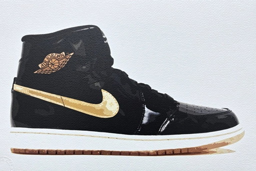 Death NYC - Nike noir et or - Édition limitée avec certificat,