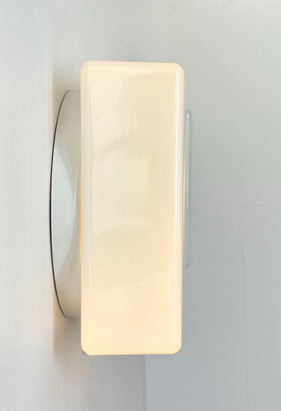 Image 1 of Coppia di appliques vintage Lita, opaline, Francia 1970