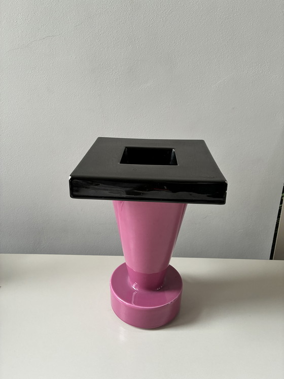 Image 1 of Vaso Bitossi - Stile Memphis - Rosa