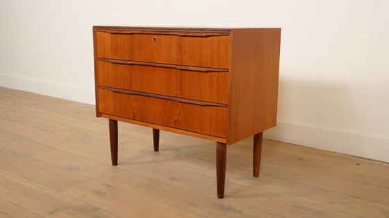 Image 1 of Vintage Deense ladekast | Teak | 3 lades