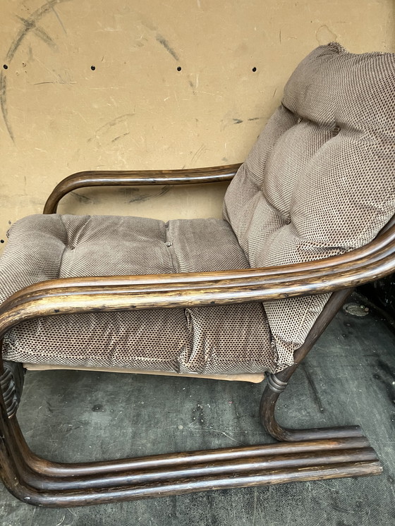 Image 1 of Poltrona relax vintage in rattan