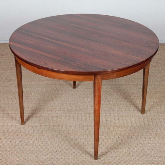 Image 1 of Round extendable dining table in Rio rosewood, 1960