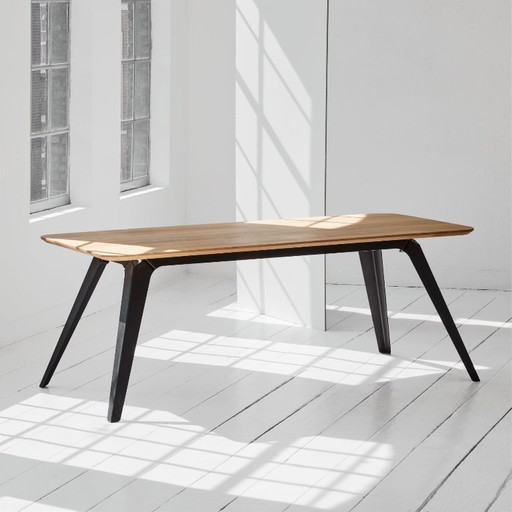 Table à manger pliante de Bas Vellekoop pour Puik Design, cadre noir
