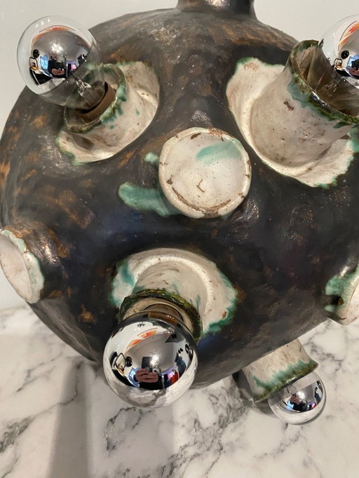 Brutalist ceramic wall lamp