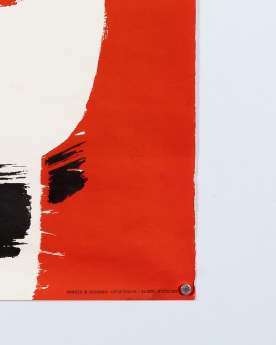 Image 1 of Porsche meldet weitere internationale Erfolge 1957 – Original Vintage Porsche Poster by Strenger – Mid-Century Modern – 85x59 cm