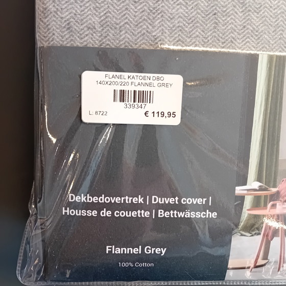 Image 1 of Auping dekbedovertrek Flannel Grey 140 x 220 cm