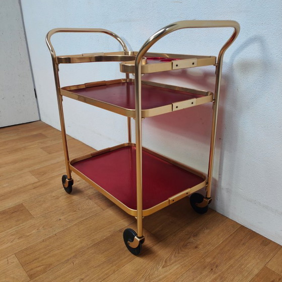 Image 1 of Vintage Barcart trolley drinks cart serving trolley Kaymet 