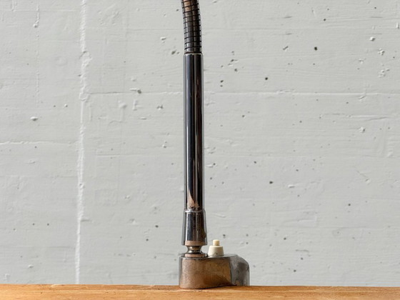 Image 1 of Space Age Chrome Clamp Lamp with Gooseneck, 1970s