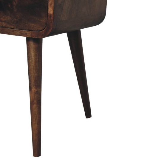 Image 1 of Mango wood nightstand with grey-wash finish