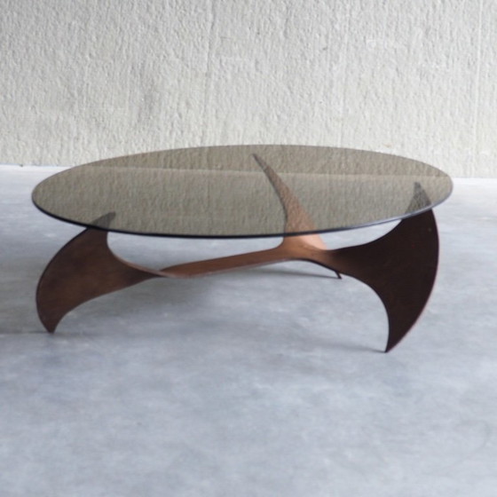 Propeller Oval Coffee Table by Knut Hesterberg for Ronald Schmitt – Metal, Glass (photo 8 of 14)
