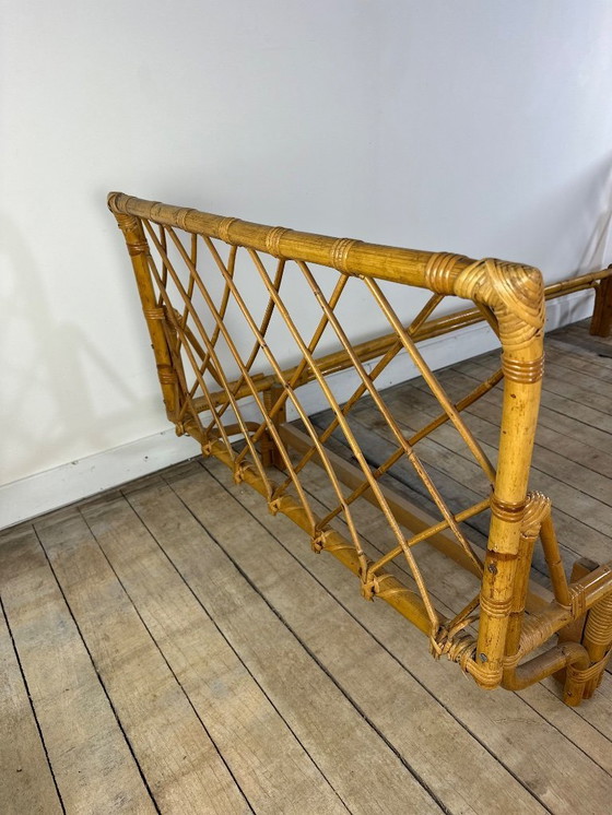 Image 1 of Letto vintage anni '60 in rattan e bambù