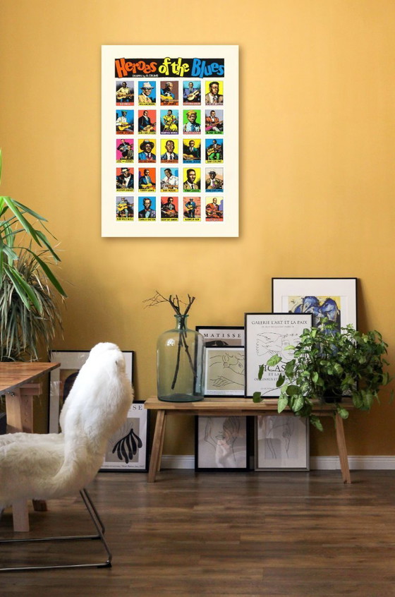 Image 1 of Helden van de Blues - Robert Crumb - Poster 50 × 70 cm