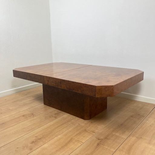 Art Deco coffee/bar table in burr wood – 1930s/1940s