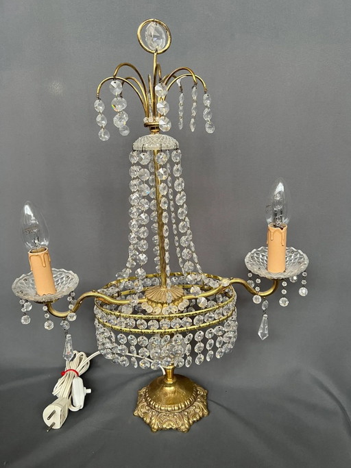 Girandole. Brass, crystal, bronze. – tafellampen (photo 2 of 7)
