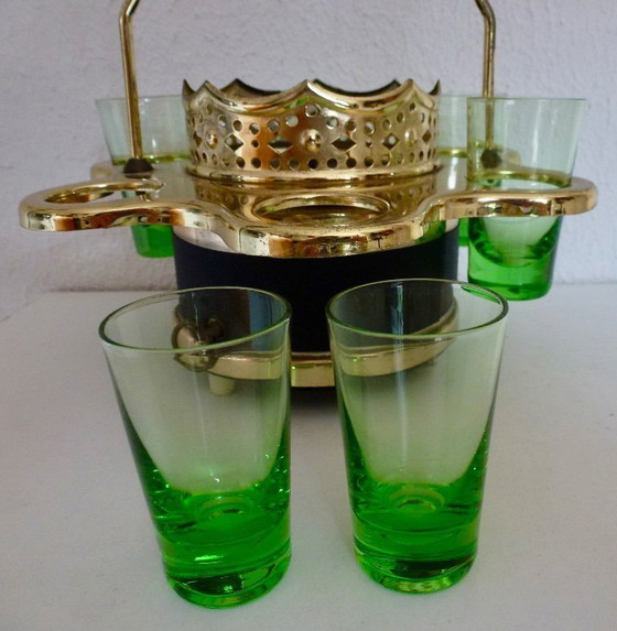 Image 1 of Giostra musicale con 6 bicchieri, con manico (bottiglia per decorazione).