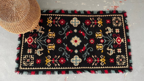 Image 1 of Wandtapijt Decoratief Tapijt Wol Frankrijk Vintage