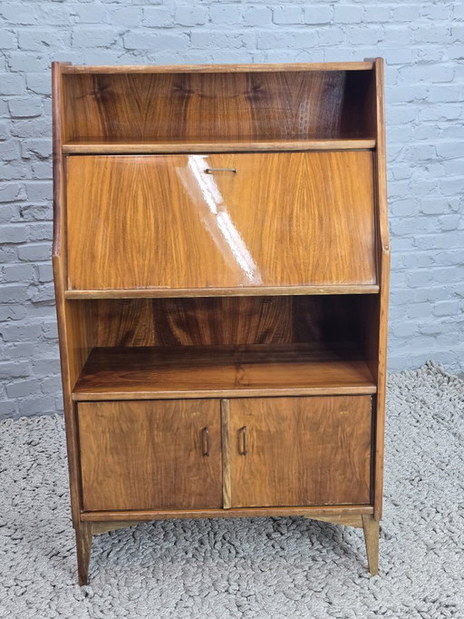 Escritorio de diseño vintage lacado de alto brillo, década de 1960