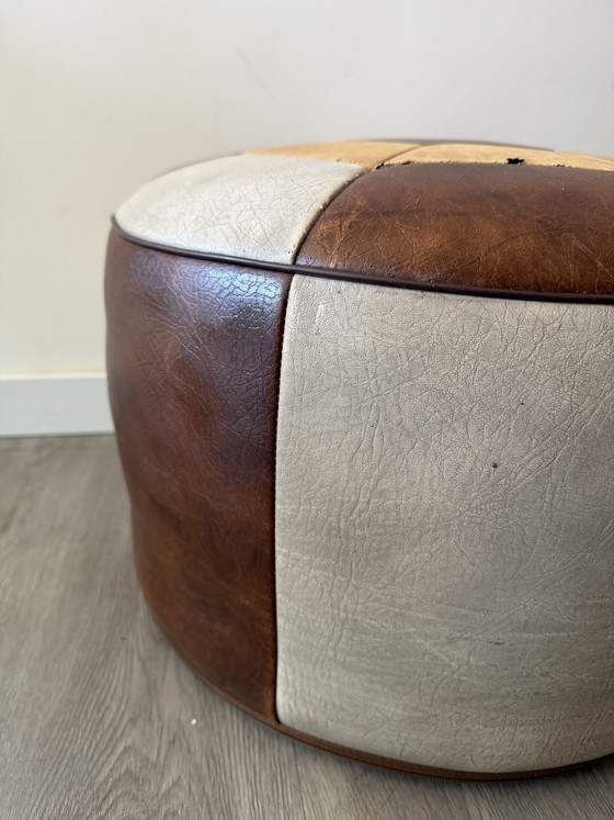 Image 1 of Patchwork-Pouf aus den 1970er Jahren