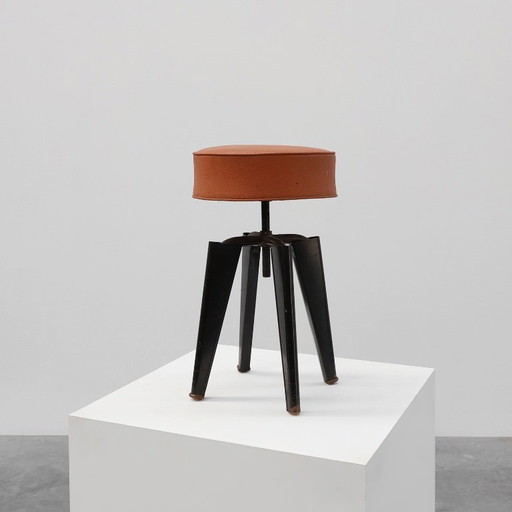 Iconic Clemenceau stool by André Domin and Marcel Genevière, France 1957