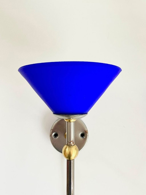2 Vintage-Designlampen, Belid blau, Postmoderne 80er 90er Retro