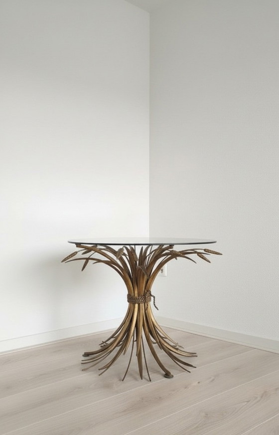 Image 1 of Iconic 'Sheaf of Wheat' Side Table in the Style of Coco Chanel / Maison Jansen