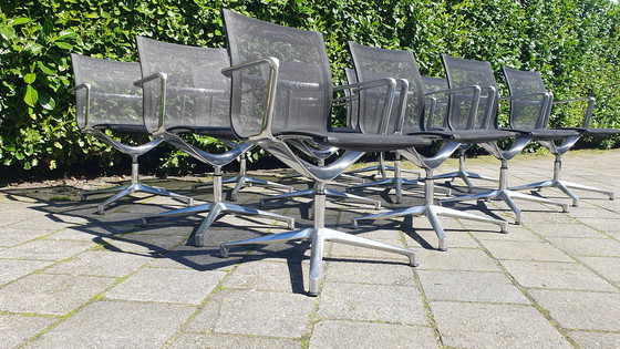 Image 1 of 6x UNA designer office chair ICF mesh black netweave