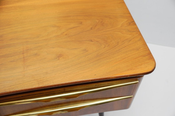 Image 1 of Grande scrivania con dettagli in ottone, Germania anni '50