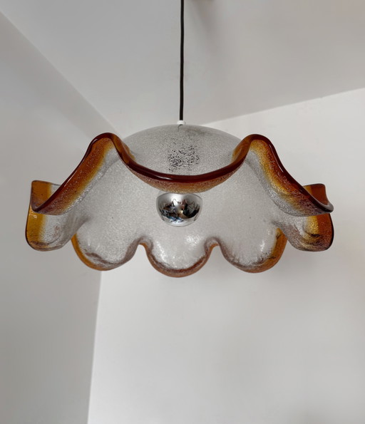 Flower Murano Glass Hanging lamp 70's