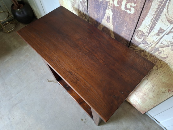 Image 1 of Klassieke eiken sidetable, haltafel, wandconsole afm: 80x40cm en 80cm hoog.
