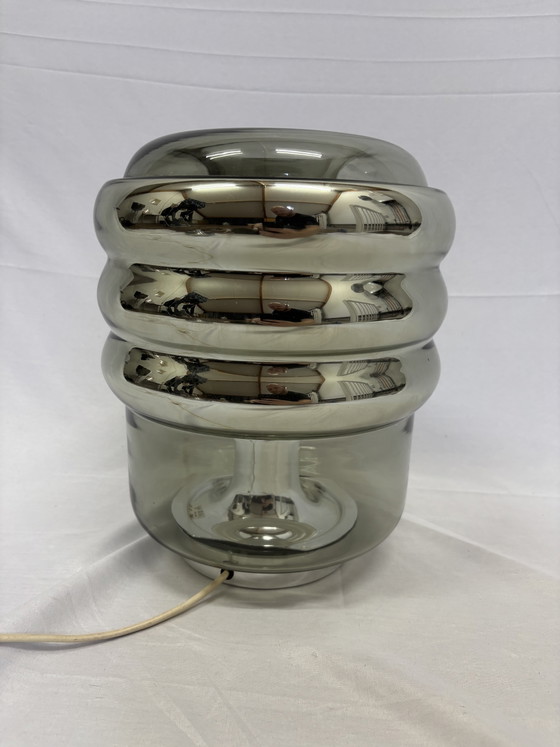Vintage Peill & Putzler Space Age Table Lamp Smoked Glass (photo 5 of 11)
