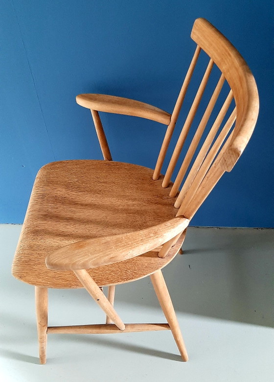 Midcentury spijlenstoel jaren '60 Pastoe – Stoelen / fauteuils, Wood (photo 14 of 24)