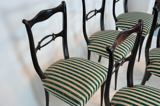 Image 1 of Mid-Century set of six dining chairs attributed to Paolo Buffa. Italy 1950s