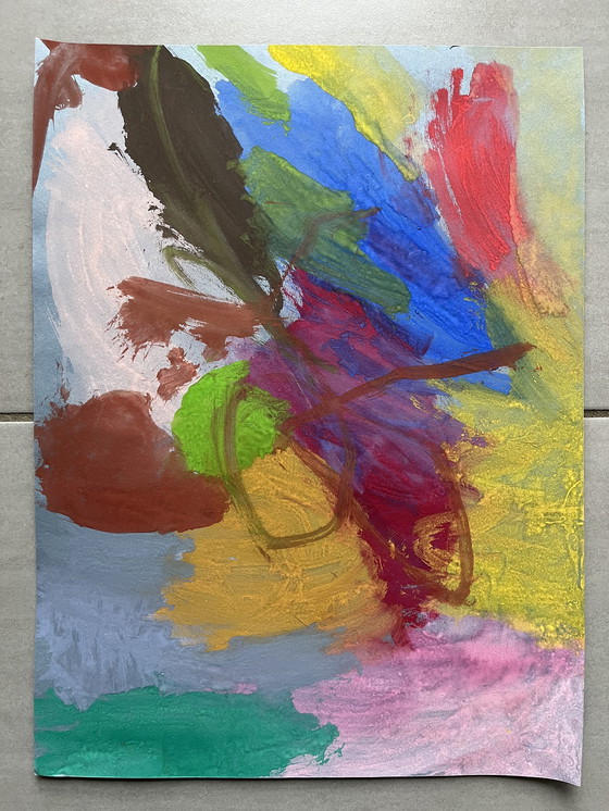 Image 1 of Gouache abstraite 40x30cm