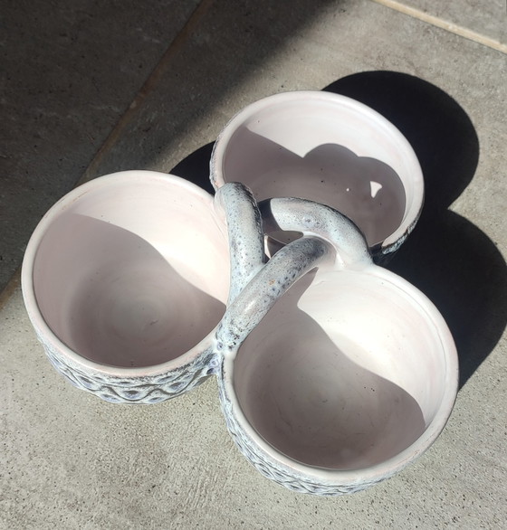 Image 1 of Soporte para servir trípode de cerámica Jean Austruy, años 50/60