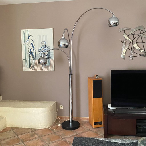 Maiglöckchen-Stehlampe von Goffredo Reggiani. 1970. – vloerlampen, Metal