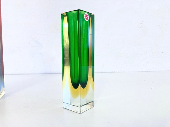 Image 1 of 3 Italian Sommerso vases made of Murano glass by Flavio Poli, 1960s design